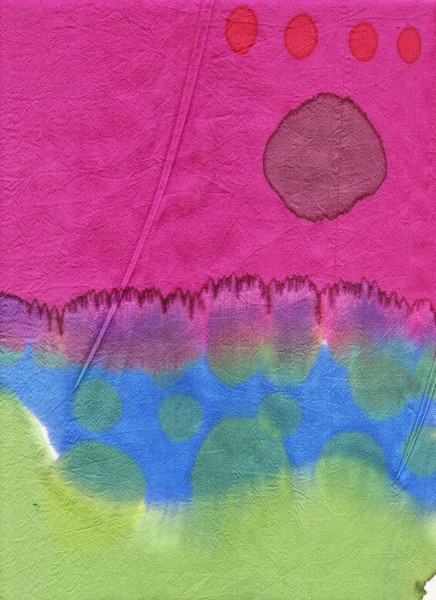 LANDSCAPE #3  painted silk on foam . 22x25 cm. 2015 